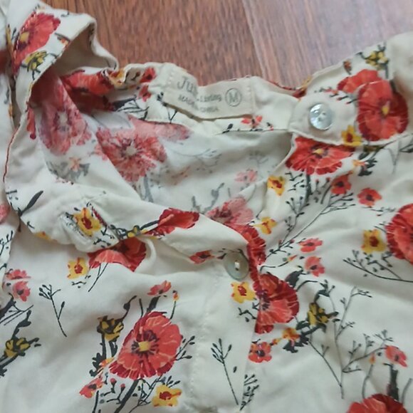 Just Living Floral Blouse - Red and White - Picture 6 of 9
